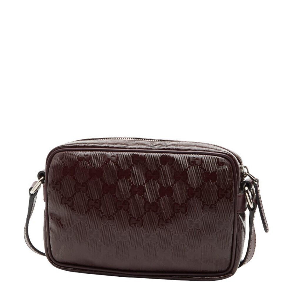 Gucci Shoulder Purple Leather Bag GG Imprime Crossbody Purple